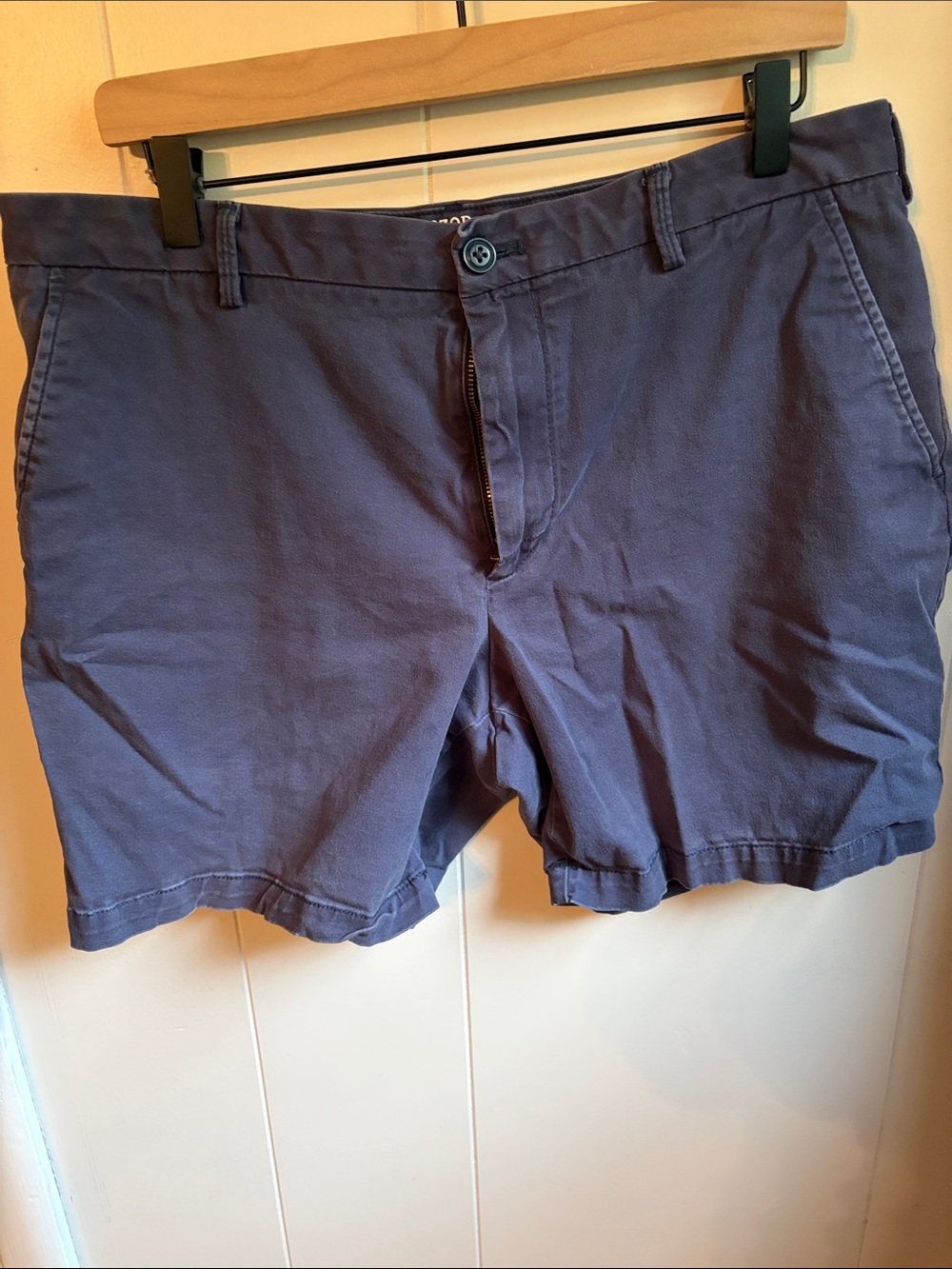 Izod Men’s Navy Blue Flat Front Cotton Shorts